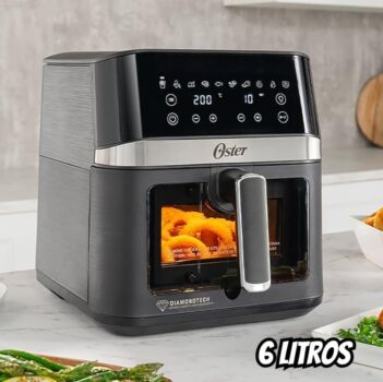 Fritadeira Diamondtech Oster 6l Com Visor Transparente Cor Preto 220V