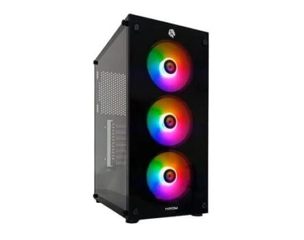 Gabinete Gamer HAYOM GB1769, Mid Tower, Lateral em Vidro, 3X Fans, Preto - GB.17.10.69