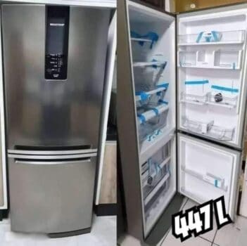 Geladeira/Refrigerador Brastemp Frost Free Duplex Prata 447L BRE57FK - 220V