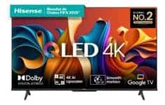 Hisense Smart TV UHD 4K QLED 50″ Polegadas 50Q6N Google TV com HDR10+ Dolby Atmos Sports Mode Game Mode Plus e Compatível com Alexa