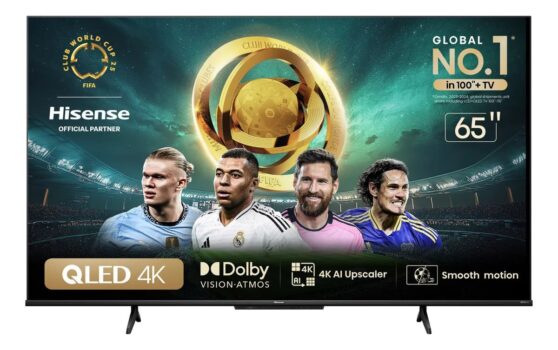 Hisense Smart TV UHD 4K QLED 65" Polegadas 65Q6N Google TV com HDR10+, Dolby Atmos, Sports Mode, Game Mode Plus e Compatível com Alexa