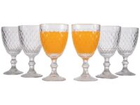 Jogo de Taças de Vidro 330ml 6 Peças Haus - Bico de Jaca Empire