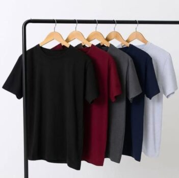 Kit 5 Camiseta Masculina 100% Algodão Basica Treino Esporte