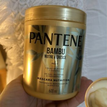 Pantene Máscara de Nutrição - Extrato de Bambu com Óleo de Rícino e Cafeína, Tratamento Capilar Reparador, Nutrição desde a Raiz até as Pontas, Cabelos mais fortes, Sem Sulfatos ou Óleos Minerais, 600ml