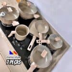 Promotop: As melhores Promoções,cupons e descontos! Conjunto De Panelas Sartin Champagne 7 Peças Cerâmica Mimo Style