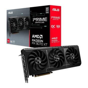 Placa de Vídeo ASUS PRIME RX 9070 XT O16G AMD Radeon, 16GB, GDDR6, Axial-tech, OpenGL 4.6 - 90YV0L71-M0NA00