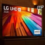 Smart TV 4K 55" LG UHD 55UT8000 Processador A5 Ger7 AI Alexa