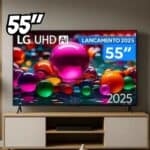 Smart TV 55″ LG 4K Ultra HD 55UA8550PSA webOS 25 AI Processor 4K Gen8 com Alexa 3 HDMI