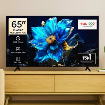 Smart TV 65" TCL 4K UHD QLED 65P7K Google TV AiPQ Google Assistente 3 HDMI 1 USB