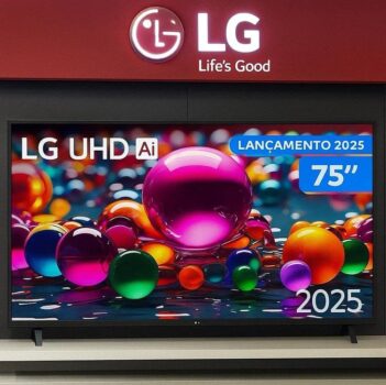Smart TV 75" LG 4K Ultra HD UHD 75UA8550PSA webOS 25 α7 AI Processor 4K Gen8 Alexa 3 HDMI 2 USB