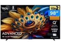 Smart TV 98″ TCL UHD 4K QLED Advanced C655 98C655 120Hz Google TV Google Assistente 4 HDMI 2 USB