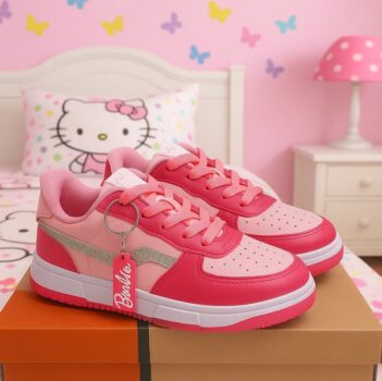 Tênis Infantil Menina Couro Lançamento Escolar Casual Barbie