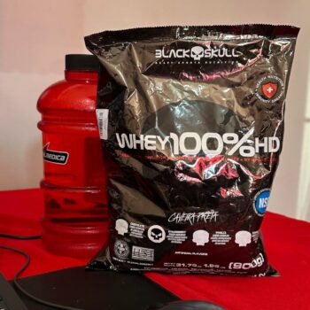 Whey 100% Hd - 900G Refil Morango, Black Skull