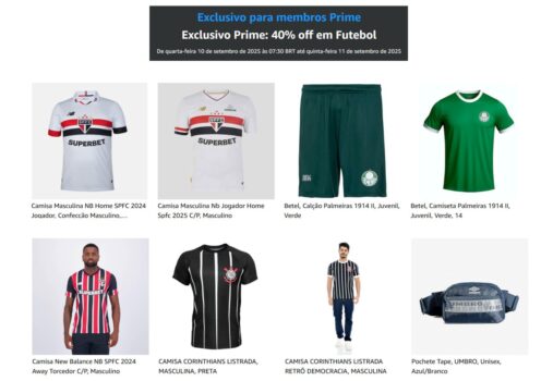 40% off em Futebol - Amazom