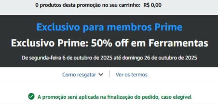 50% OFF em Ferramentas - Amazon