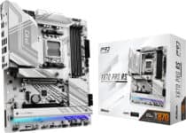 ASRock Placa mãe X870 Pro RS AMD Ryzen Socket AM5 ATX DDR5 DIMMs 8000 MHz 256 GB PCIe Gen5 SATA3 6,0 Gb/s