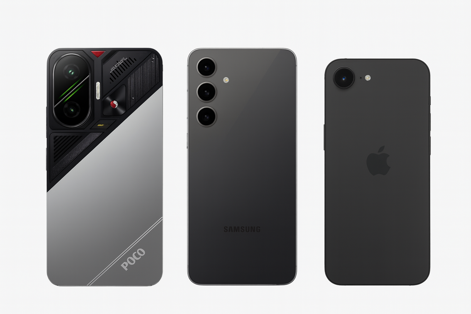 Poco F7 vs iPhone 16e vs Galaxy S24 FE: Qual Comprar em 2025? Poco F7 vs iPhone 16e vs Galaxy S24 FE: Qual Comprar em 2025?