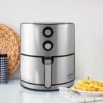 Fritadeira Air Fryer Britânia BFR46PI 4,6L Display Analógico Preto e Inox 1500W 220V