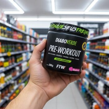FTW Pré-Treino Diabo Verde - sabor:Algodão Doce - Pote 300g