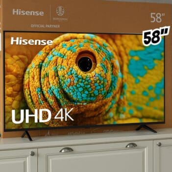 Hisense Smart TV UHD 4K DLED 58" Polegadas 58A6N com HDR10+ Dolby Vision Game Mode Controle por Voz Alexa Built-In AirPlay