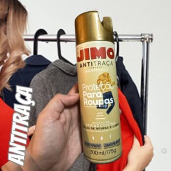 Jimo Anti Traça Inseticida Proteãoo Para Roupas E Livros Sem Cheiro Aerossol 300Ml