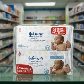 Johnson's Baby Lenços Umedecidos Recém Nascido, 192 Unidades