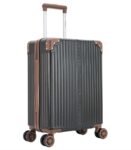 Mala de Viagem de Bordo Palazzio 10kg Rígida ABS Padrão ANAC com 4 Rodas duplas 360º e Trava de segredo númerico, divisória interna com zíper e elástico de fixação, Preta, Santino - APLV191P