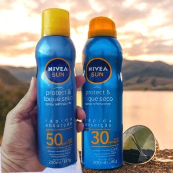 NIVEA SUN Protetor Solar Spray Protect & Toque Seco FPS 50 200ml - FPS 50, sensação refrescante na pele, rápida absorção, não oleoso, alta proteção UVA/UVB, muito resistente à água, embalagem spray