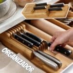 Organizador de facas DrawerStore Joseph Joseph, tamanho único, bambu