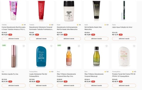 Outlet Natura com até 60% OFF