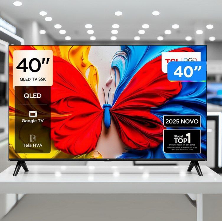 Smart TV 40″ TCL Full HD QLED 40S5K Google TV 2 HDMI