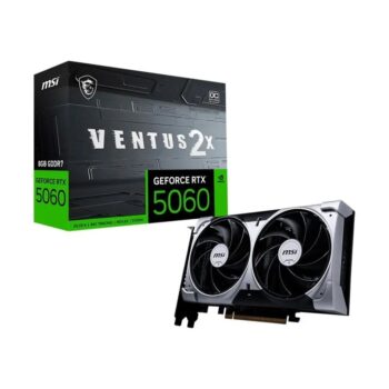 Placa de Vídeo MSI RTX 5060 8G VENTUS 2X OC Geforce NVIDIA, 8GB, GDDR7, 128 bits, 2535 MHz, DLSS 4, Ray Tracing - G5060-8V2C