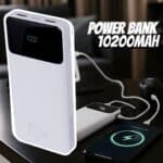 Power Bank 10200mAH, Bateria Portátil Universal, Carga Rápida, Display Indicador, Entradas Micro USB e USB-C, 2 Portas USB-A, Branco, PB102WH, ELG