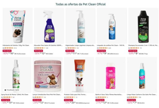 Produtos Pet Clean em Oferta - Amazon