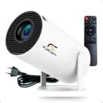 Projetor Smart Portátil Full Hd 4k Bluetooth Wifi Cor Branco Android 11.0 5g TV Cinema em Casa