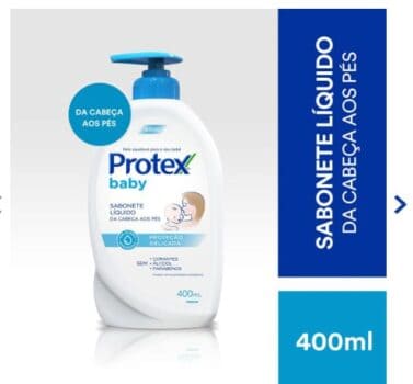 Sabonete Líquido Infantil Para Bebês Protex Baby Delicate Care 400ml