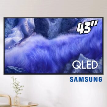 Samsung Vision AI TV 43" QLED 4K QEF1 2025, Pontos Quânticos, Processador com AI, Art Store, Alexa