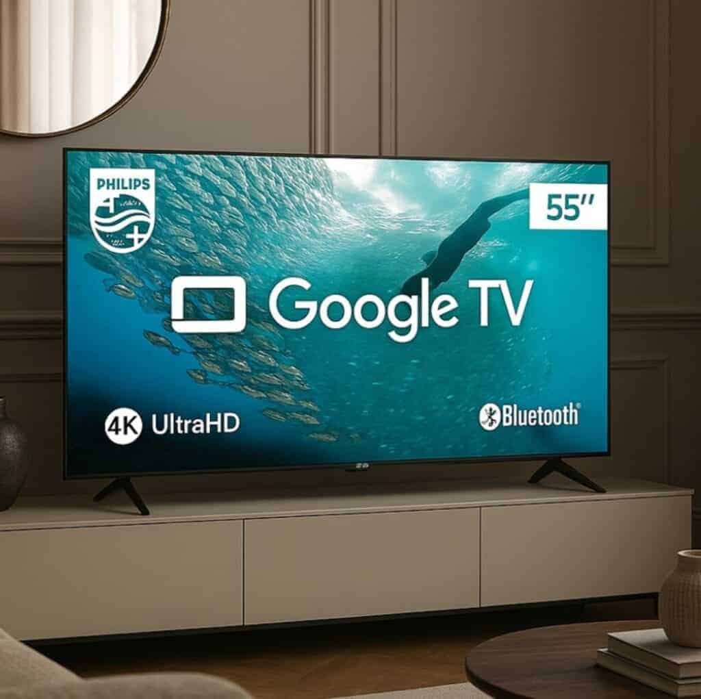 Smart TV Philips 55 LED 55PUG7019/78 4K UHD Quad Core, Com WiFi ...