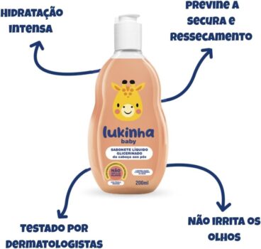 Tra La La - Sabonete Líquido Lukinha Baby 200Ml Glicerinado Cabeca Aos Pes
