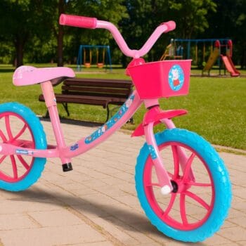 Verden Bicicleta de Equlibrio Balance Peppa Rosa com cestinha