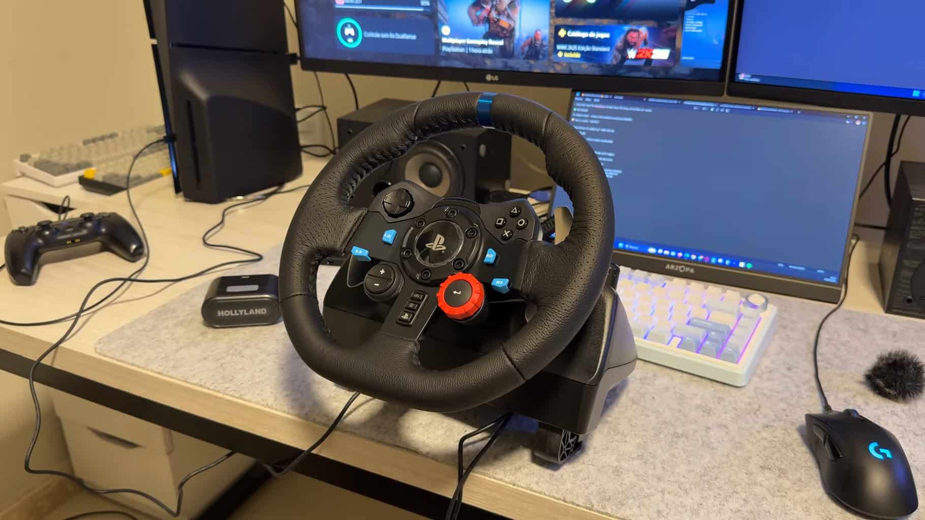 Logitech G29 no PS5: unboxing, primeiros testes e guia completo para aproveitar o volante ao máximo