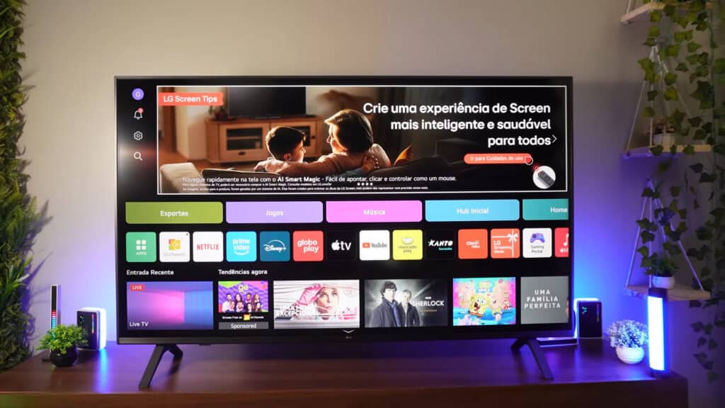 LG UA8550 (2025) 4K: unboxing, testes e avaliação completa — vale a pena a “baratinha” com processador α7 e webOS 2025?