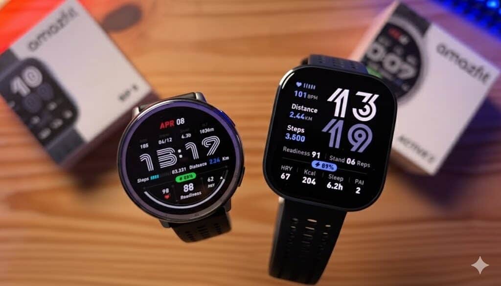 Amazfit Bip 6 vs Amazfit Active 2: qual smartwatch vale mais a pena em 2025?