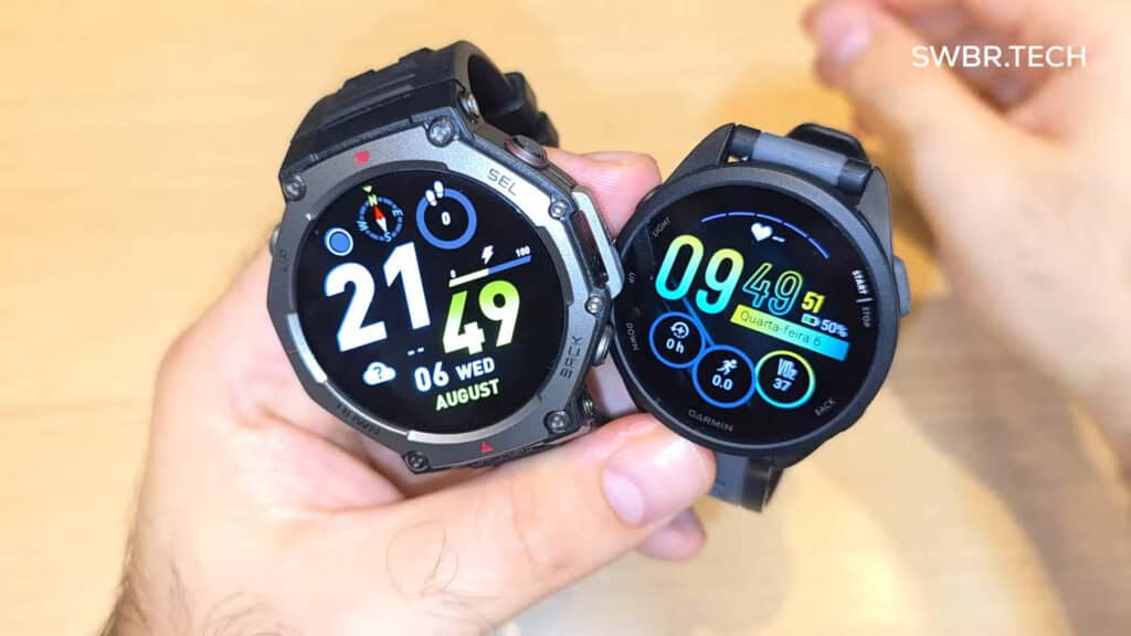 Amazfit T-Rex 3 vs Garmin Forerunner 165 Music: qual vale mais a pena em 2025?