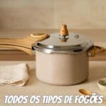 Brinox - Panela de Pressão 4,2L Antiaderente Ceramic Life Pressure com Fundo de Indução - Areia