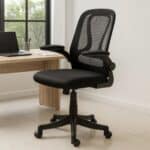 Cadeira De Escritório Diretor Preta Giratória Com Tela Mesh