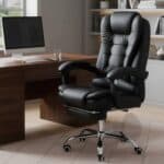 Cadeira Escritorio Diretor Ergonômica Reclinável Apoio Pés