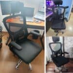 Cadeira Escritório Mesh Com Encosto Cabeça Apoio Lombar Luxo