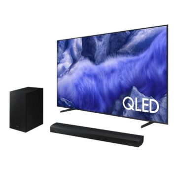 Combo Samsung Vision AI TV 43" QLED 4K QEF1 2025 + Soundbar HW-B550 - Combo Samsung Vision AI TV 43 polegadas QLED 4K com Soundbar