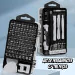 Conjunto de chaves de fenda de precisão 115 em 1 kit de ferramentas de reparo com kit de driver magnético, conjunto de chaves de fenda de precisão eletrônica com bolsa portátil para computador de reparo, telefone celular, PC, iPhone, tablets